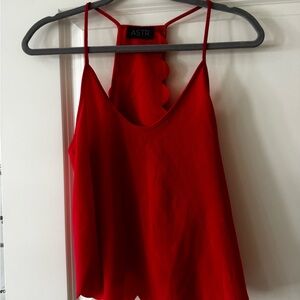 ASTR Pink Scalloped Camisole Top